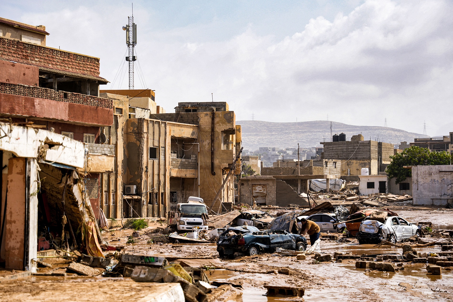Las imágenes de las devastadoras inundaciones en Libia