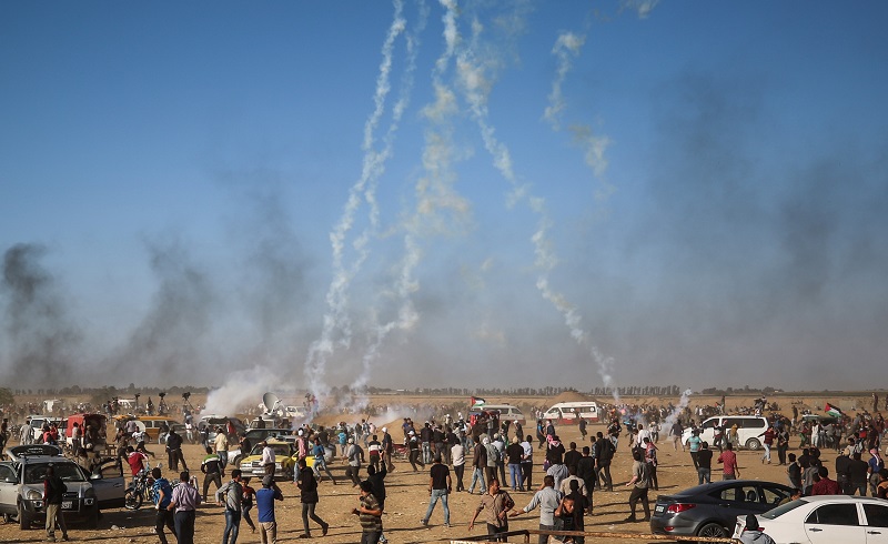 70e anniversaire de la Nakba : manifestations de Palestiniens rassemblés à Gaza