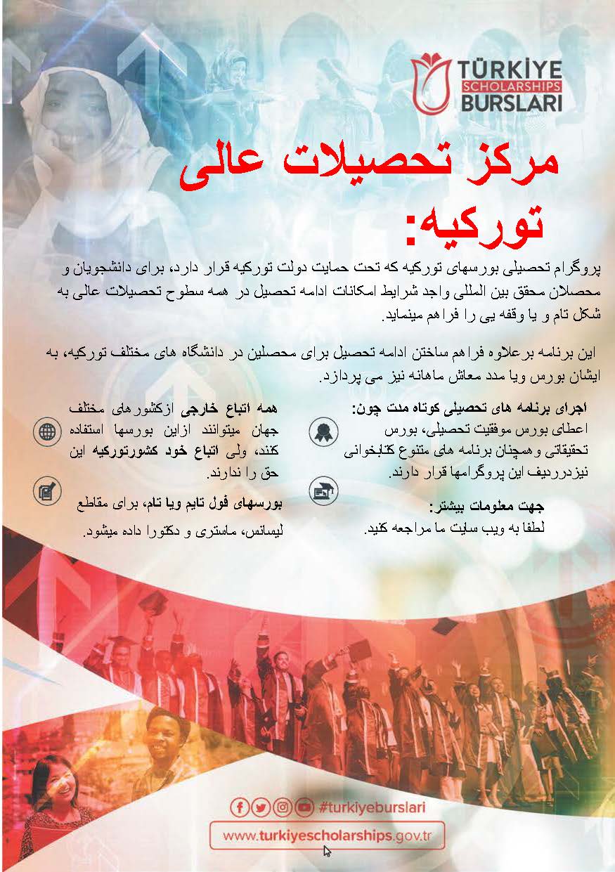 پروگرام بورسهای تحصیلی تورکیه برای خارجیان تحت حمایت دولت تورکیه1