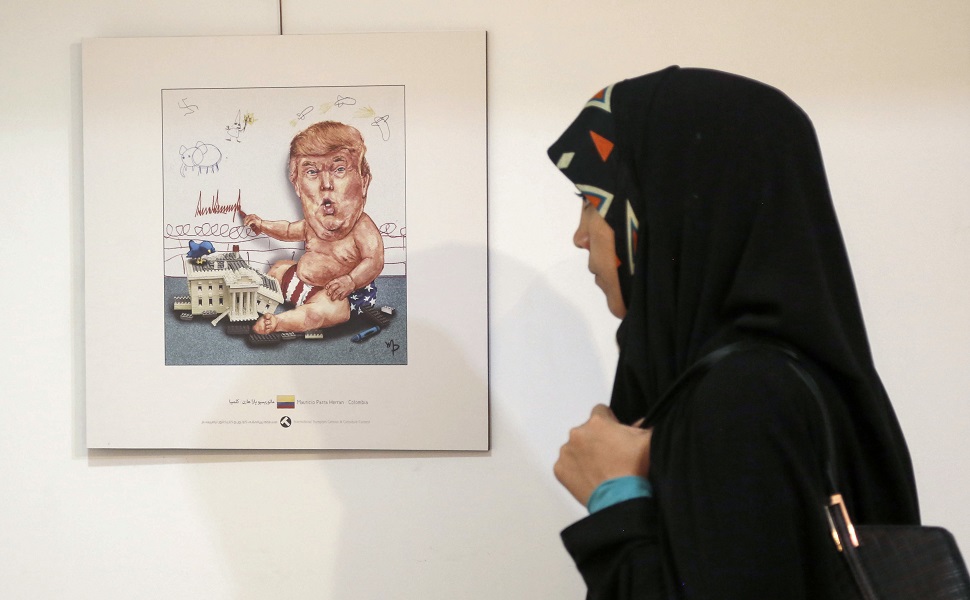 Eýranda Tramp temaly karikatura bäsleşigi geçirildi