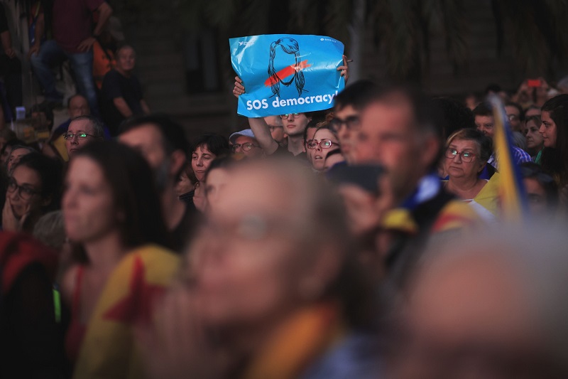 Hotunan masu zanga-zangar neman 'yancin yankin Katoloniya da ke Spaniya