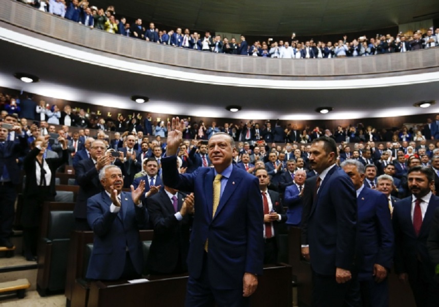 اردوغان رئیس حزب عدالت و توسعه و رئیس جمهور ترکیه