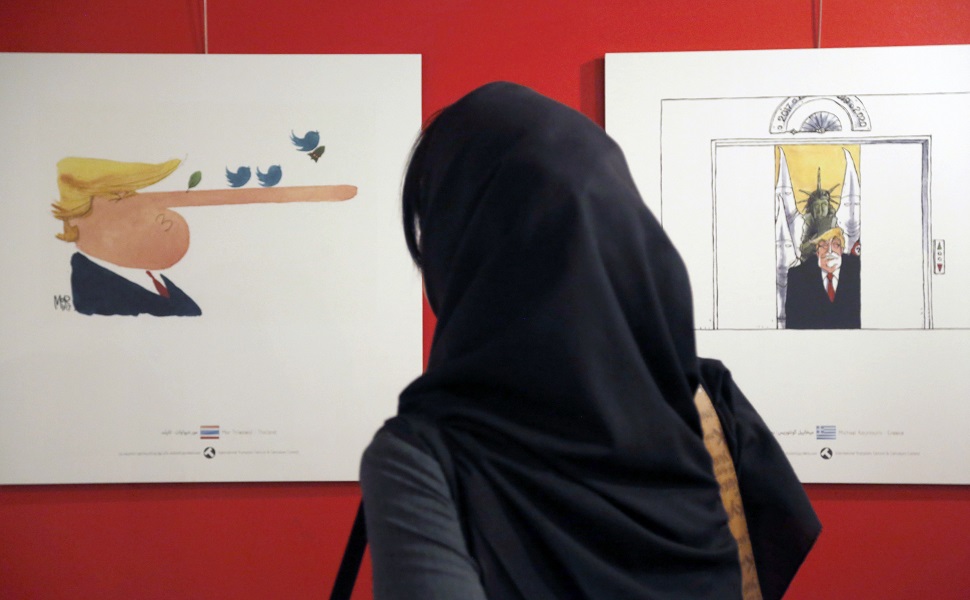 İranda AQŞ ilbaşı Donal’d Tramp temalı karikatura bäygese uzğan