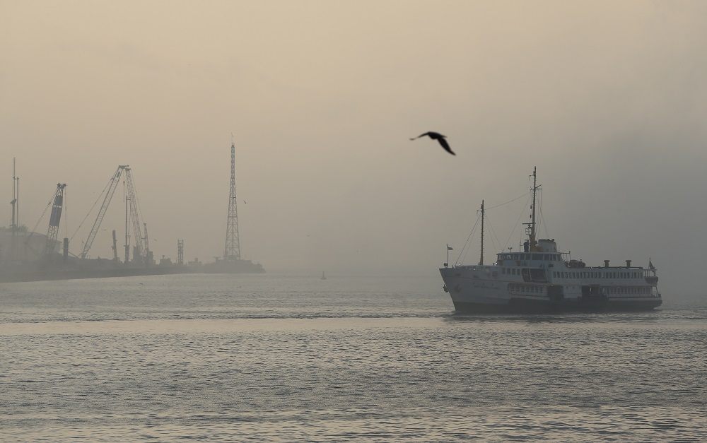 Hotunan yadda hazo ya sanya dakatar da zirga-zirgar jiragen ruwa a tekun Istanbul