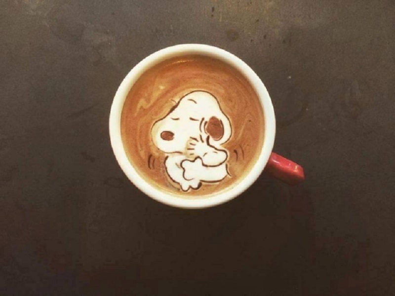 El arte de dibujar sobre el café