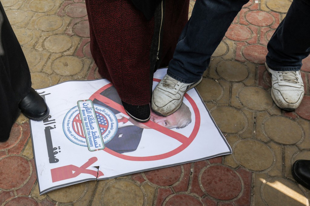 Protestas en Gaza y Jordania contra el plan de EEUU