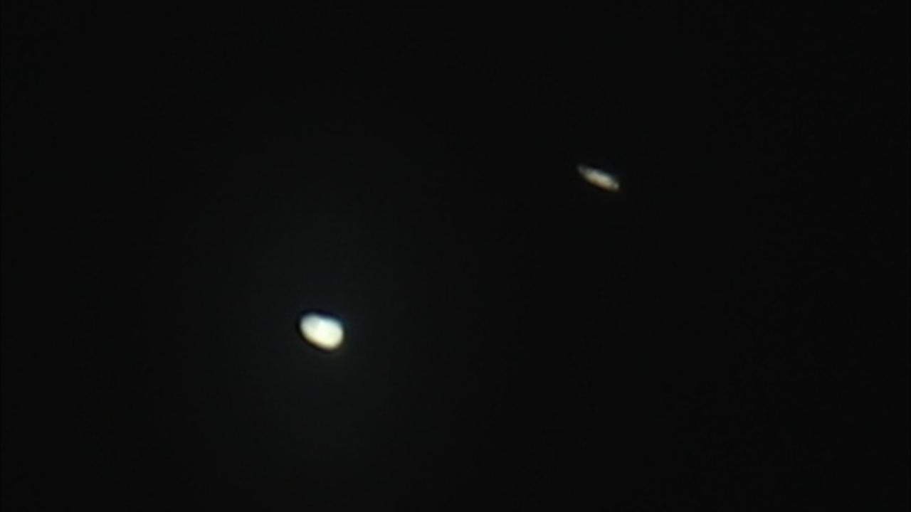 El evento celeste, en el que los dos planetas se ven como una estrella brillante, se observó por última vez desde la Tierra hace 794 años.