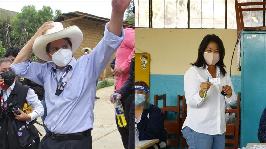 Resultados a boca de urna en Perú; Fujimori obtuvo un 50,3% de los votos y Castillo un 49,7%