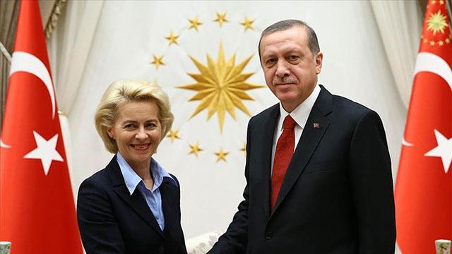 Ердоган разговаря с Урсула вон дер Лейен...