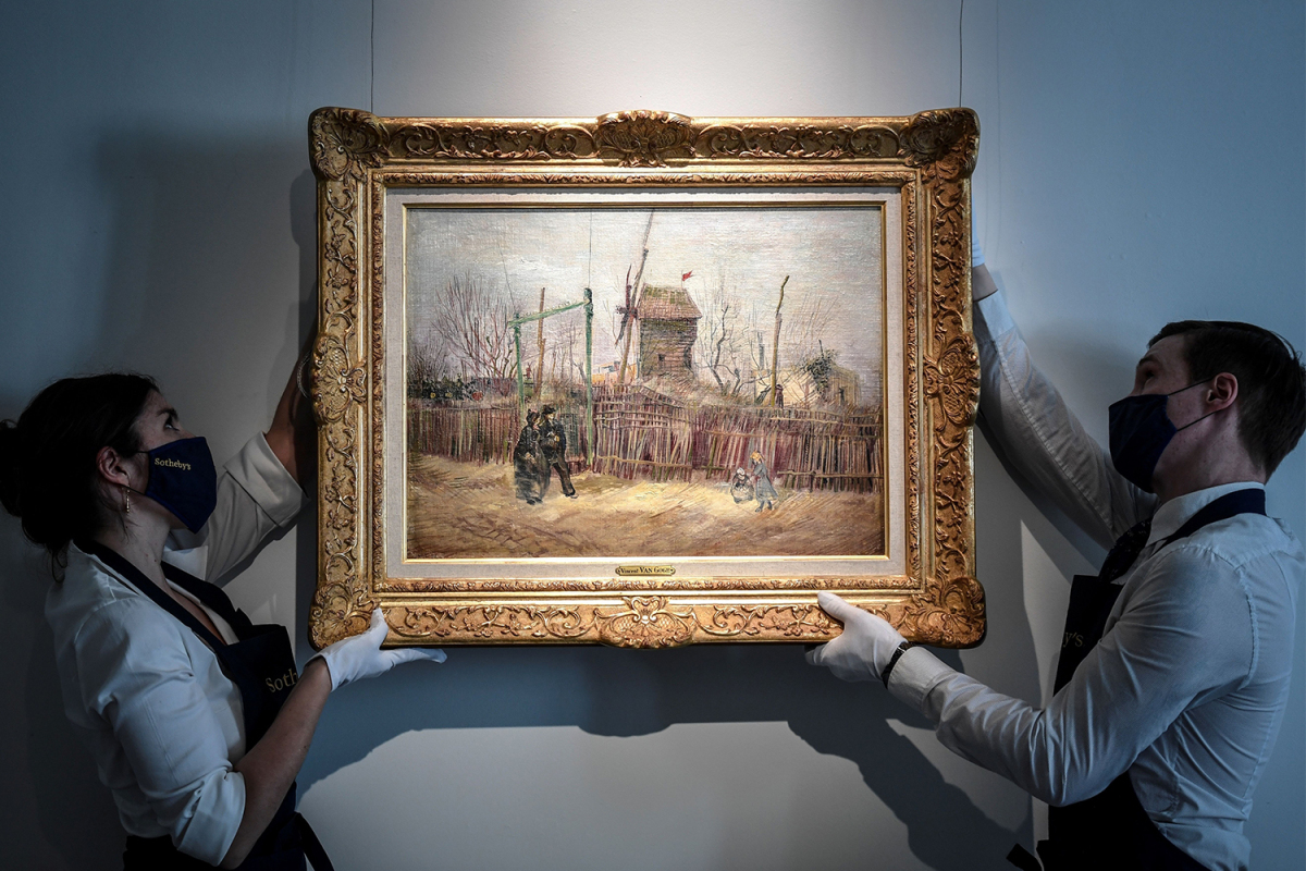 梵高画作《蒙马特街景》拍出:总价值为1391万欧元