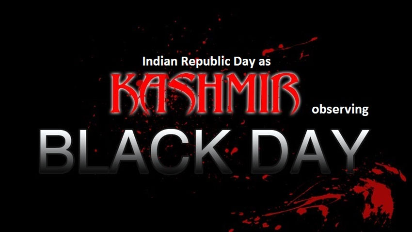 کشمیری آج بھارت کایوم جمہوریہ یوم سیاہ کے طورپرمنارہے ہیں