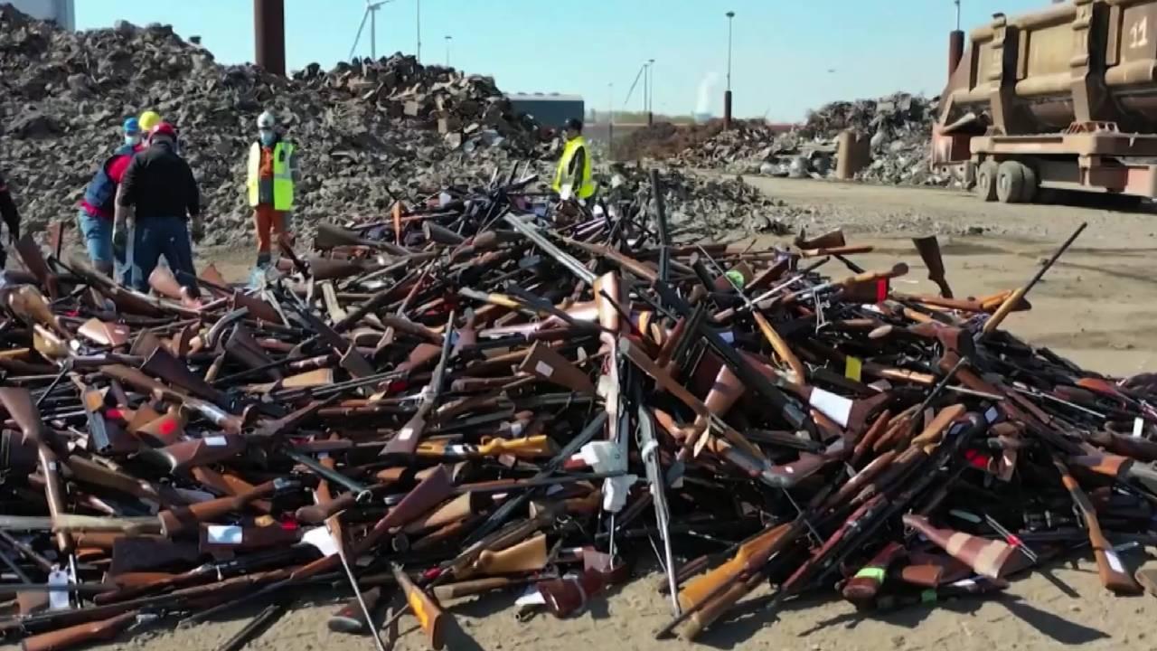 Belgique : 60 tonnes d'acier ont été obtenues en faisant fondre 22 mille anciennes armes