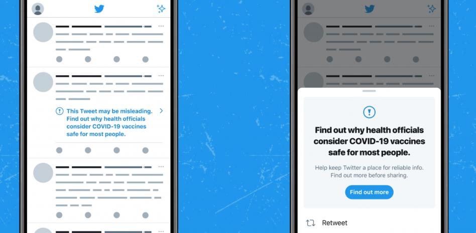 “Cinco golpes”: Twitter bloqueará cuentas que difundan información engañosa sobre vacunas