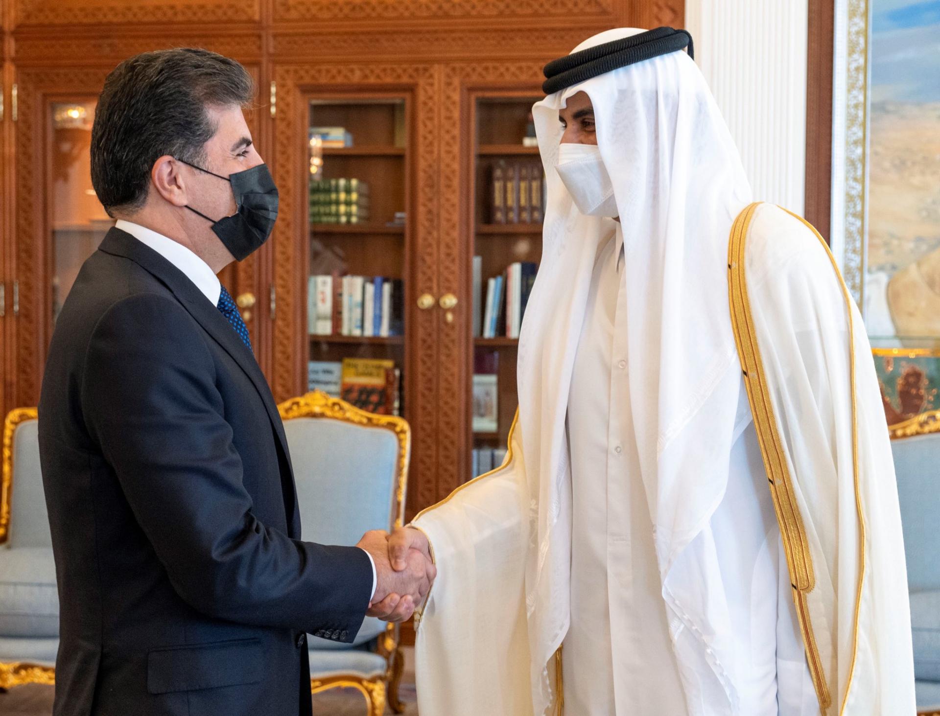امیر قطر با نچیروان بارزانی دیدار کرد