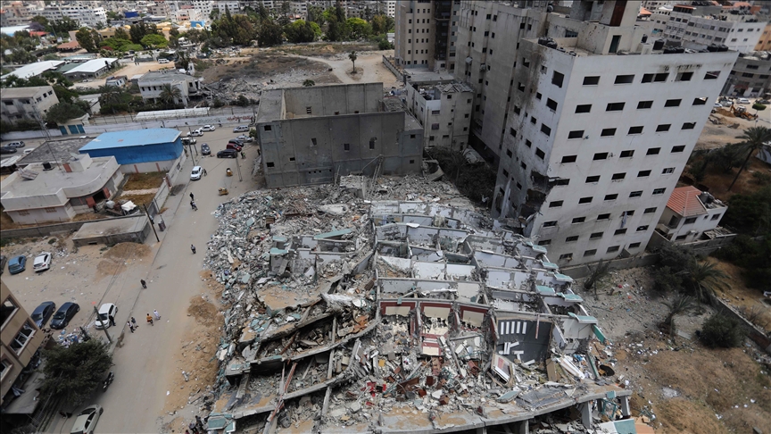 israiliyening ghezzediki hujumlirining weyranchiliqi hawadin süretke élindi