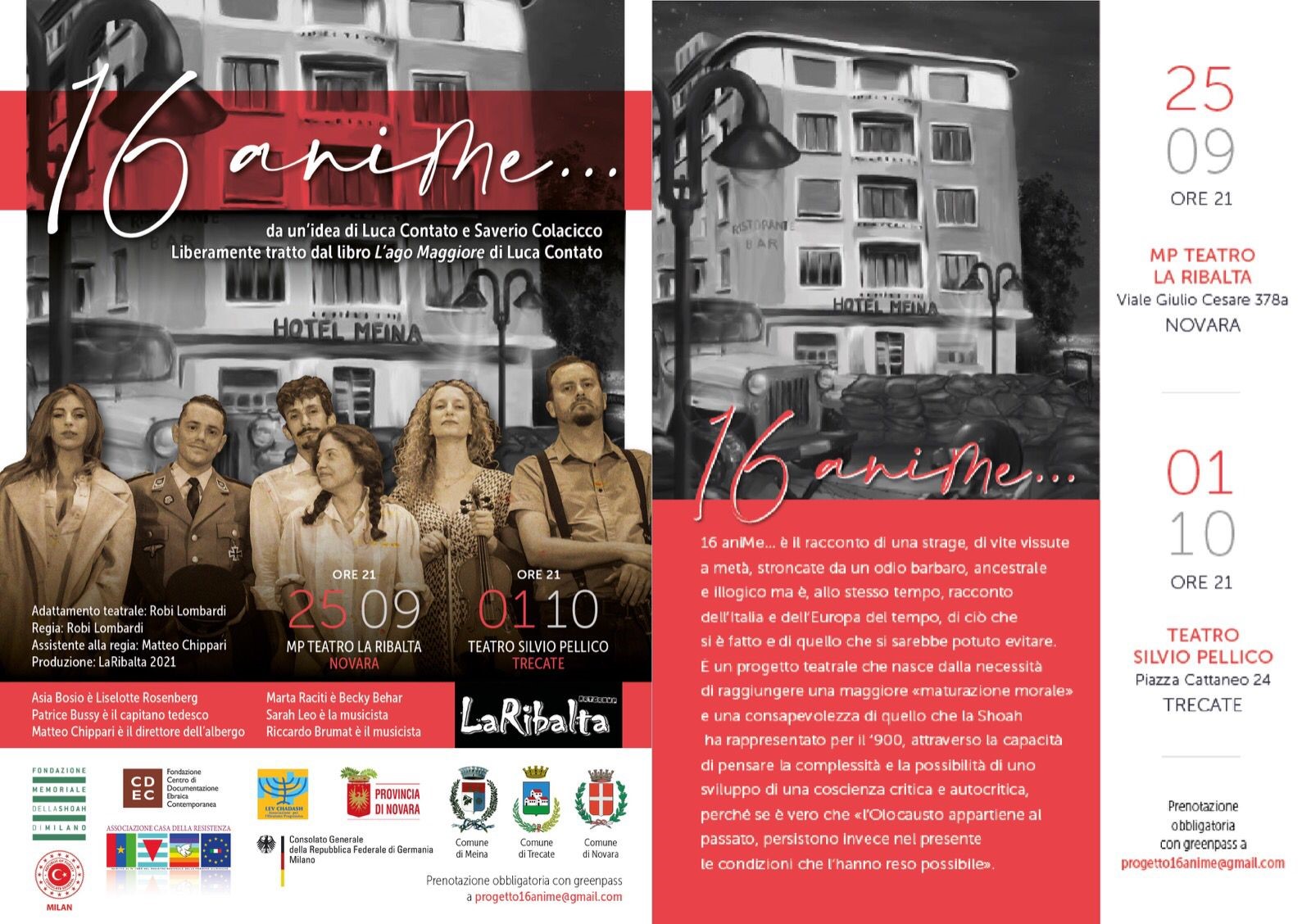 “16 aniMe…” andrà in scena al Teatro la Ribalta di Novara il 25 settembre