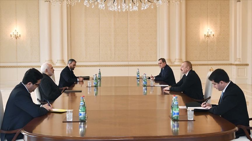 アリエフ・アゼルバイジャン大統領とザリーフ・イラン外相が会談、占領から奪還された地域の再建に言及