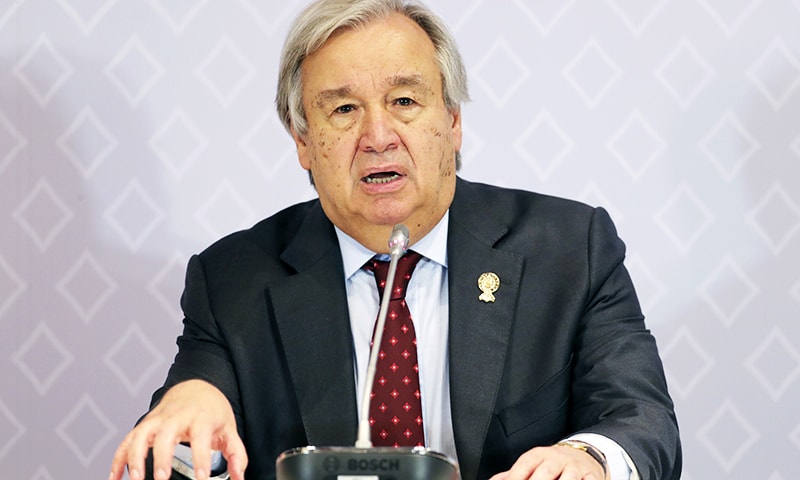 Guterres ha discursado sobre la distribución justa de la vacuna y el peligro de mutación mortal