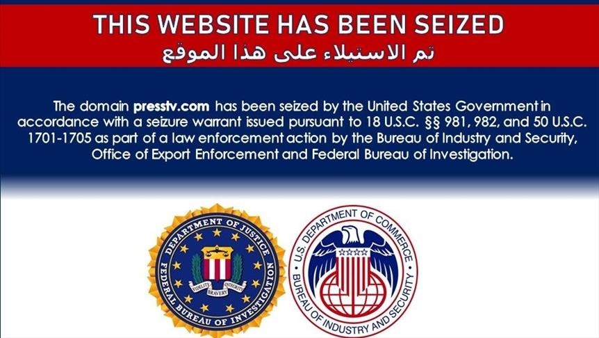 تایید خبر توقیف وبسایت شبکه خبری پرس تیوی، العالم و المسیره توسط آمریکا