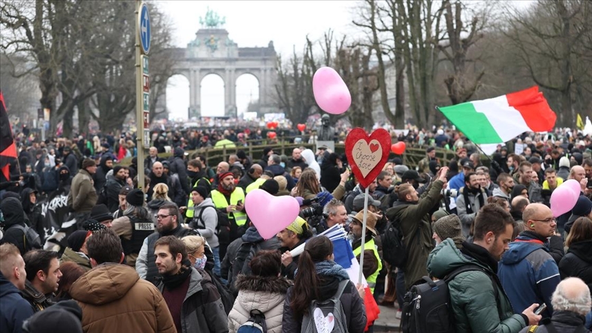 Protestas de Covid-19 en Bruselas