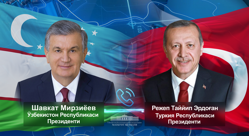 Эрдоган менен Мирзиёев телефон аркылуу сүйлөштү