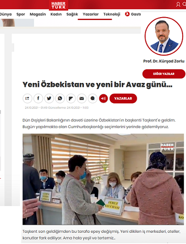 O‘zbekiston Prezidenti saylovi Turkiya OAV diqqat markazida