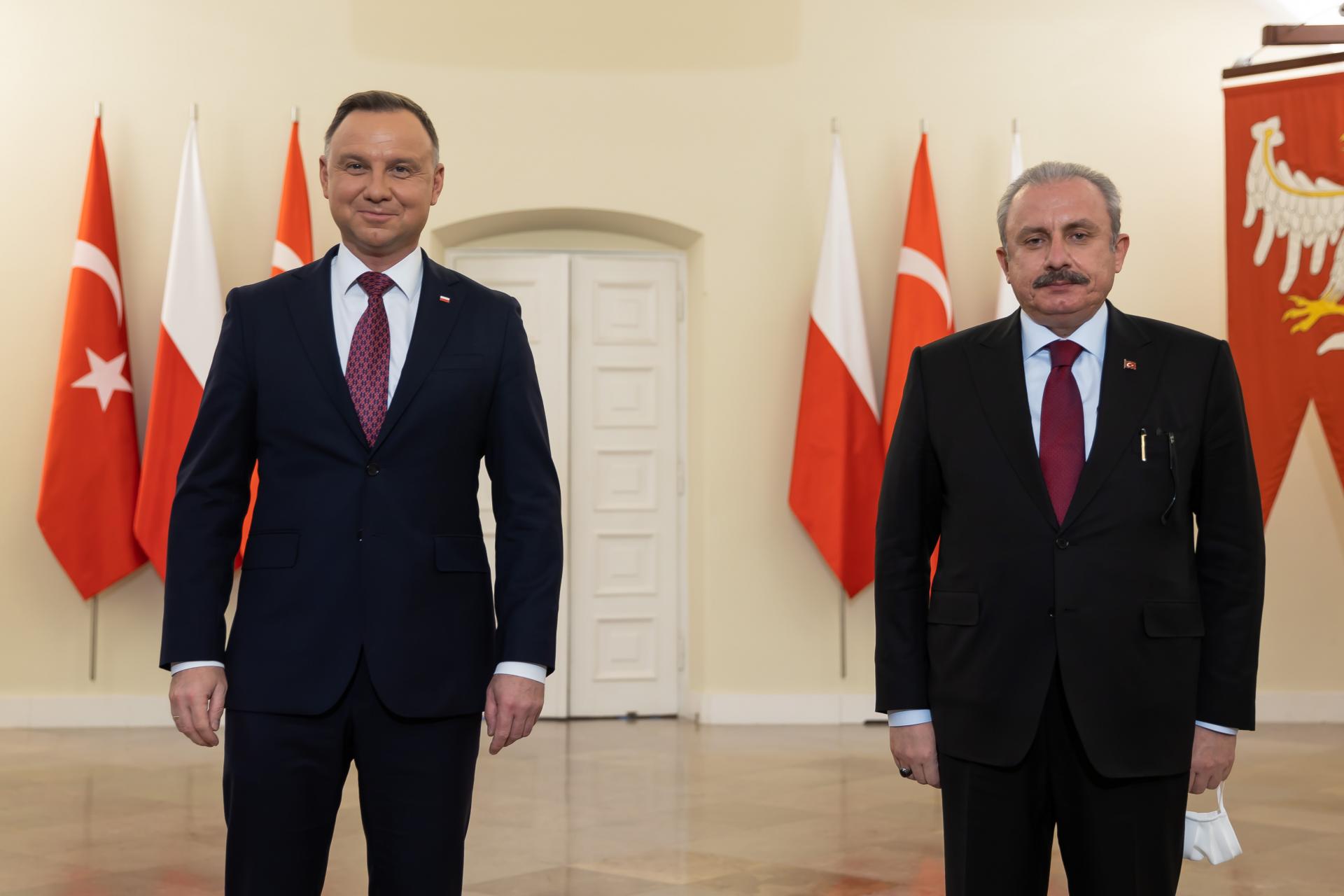 Președintele Poloniei Duda l-a primit pe Mustafa Şentop
