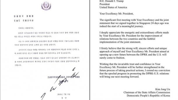 Trump condivise la lettera inviata dal leader nordcoreano
