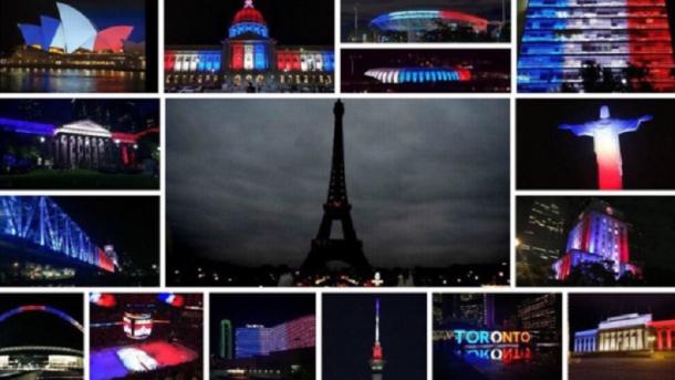 Bota vishet me ngjyrat e flamurit francez