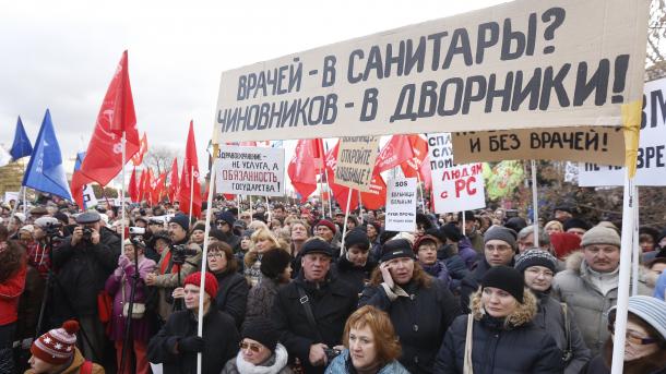 Protestë e mjekëve rus