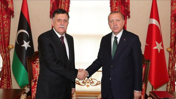 ئەردوغان لىۋىيە مىللىي كېڭەش ھۆكۈمىتى پىرېزىدېنت كېڭىشىنىڭ باشلىقى بىلەن كۆرۈشتى