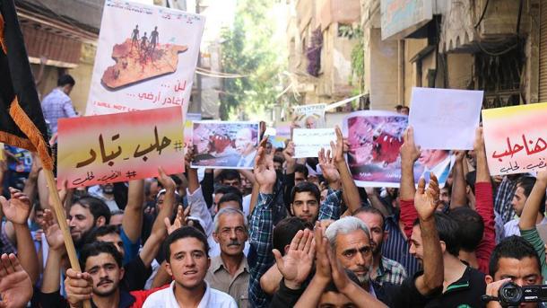 Protestan los atentados de Rusia en Siria