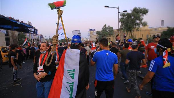 باغدادتىكى نامايىشلاردا يەنە 6 ئادەم جېنىدىن ئايرىلدى
