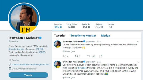 スウェーデン公式Twitterの運用を任されたトルコの学生