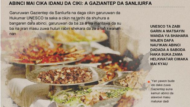 Abubuwanda garuruwan Gazientep da Sanliurfa dake Turkiyya suka shahara da su