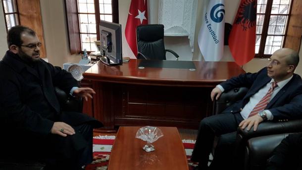 işkodra müftüsü_Muhamed B. Sytari_Yunus Emre müdürü Zafer Kıyıcı.jpg
