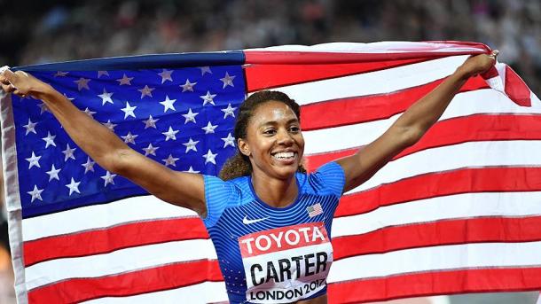 【世界陸上】 アメリカのカーター選手が女子400メートルハードルで金メダル