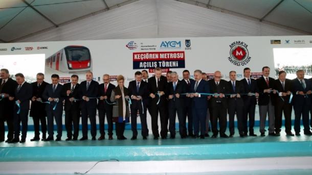 Hotunan bikin kaddamar da layin dogo na karkashin kasa a gundumar Keçiören da ke Ankara a Turkiyya