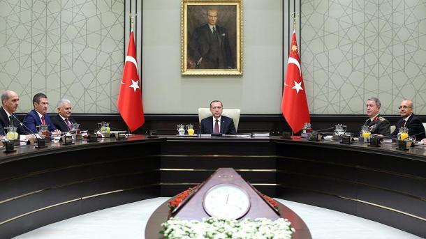Le Conseil de sécurité nationale réuni sous la présidence de Recep Tayyip Erdogan