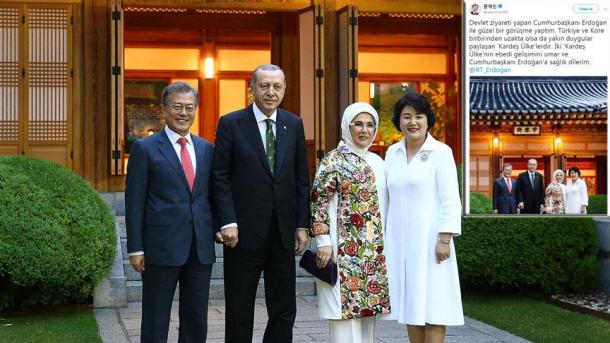Erdoan riposton mesazhin në turqisht të homologut koreanojugor