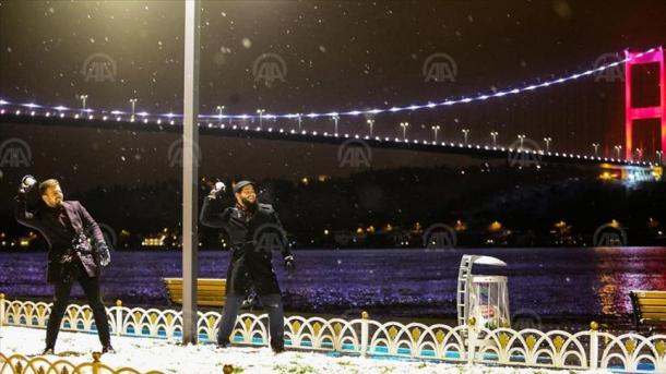 بارش برفهای زمستانی در استانبول