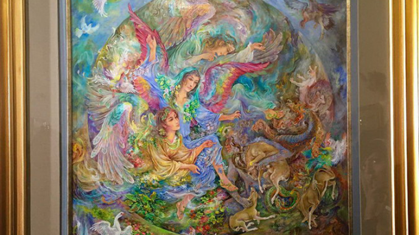 رونمایی تابلوی نفیس محیط زیست اثر استاد فرشچیان