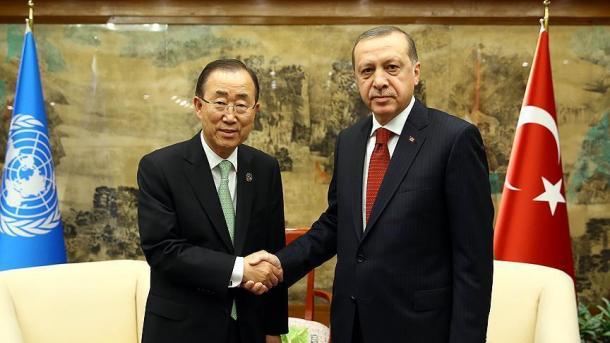 Erdogan se encontra com o chefe da ONU e fala á TV chinesa antes da cúpula do G20