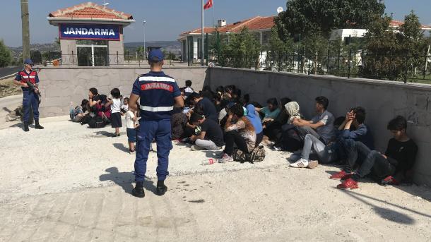 チャナッカレでアフガニスタン国民45人が捕まる