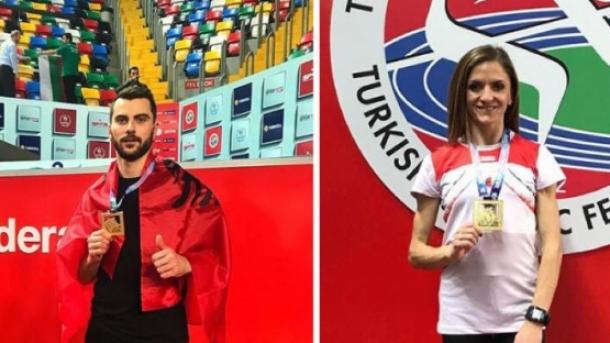 Ambasada amerikane në Tiranë uron Luiza Gega dhe Izmir Smajlaj, kampionë të Ballkanit
