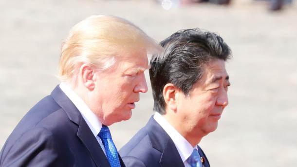 日本の安倍首相とアメリカのトランプ大統領が会談