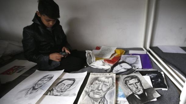 رسام کوچک افغان پیکاسوی ثانی