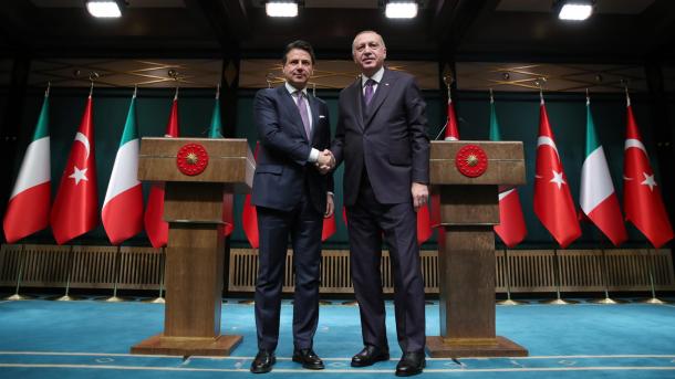 Conférence de presse conjointe de Recep Tayyip Erdogan et Giuseppe Conti
