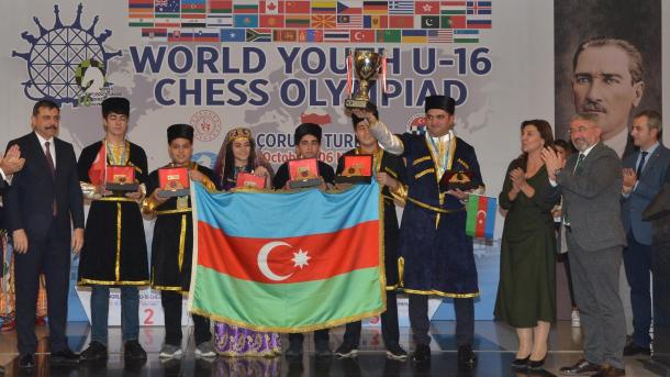 世界U-16チェスオリンピック 優勝はアゼルバイジャン