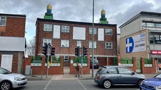 An elderly man walking home from a British mosque was set on fire by the assailant